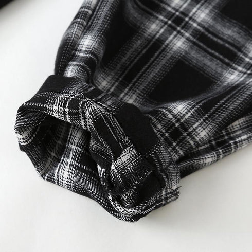 Plaid Casual Pants For Children In Autumn